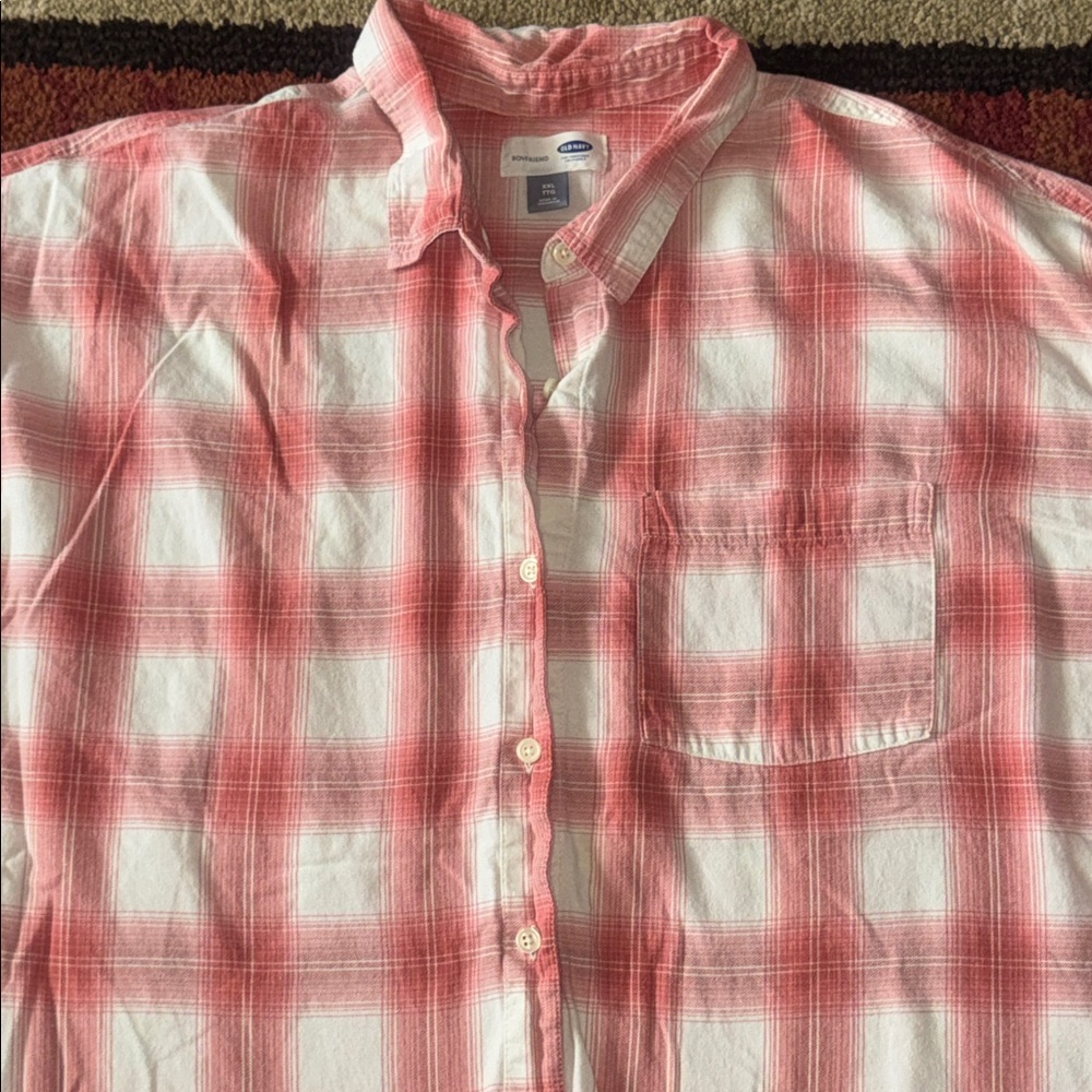 Women’s Old Navy Flannel Button‎ Down Shirt Boyfriend Fit - Picture 2 of 5